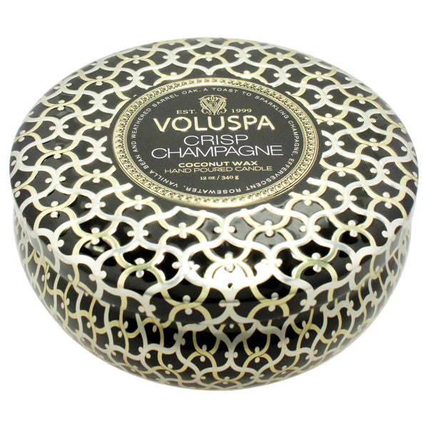 3 Wick Tin Candle - Crisp Champagne by Voluspa for Unisex - 12 oz Candle