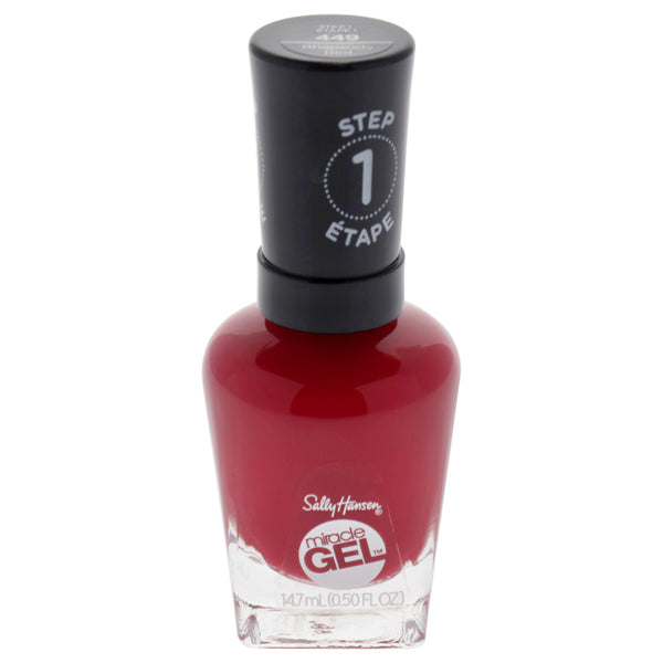 Sally Hansen Miracle Gel - 449 Rhapsody Red by Sally Hansen for Women - 0.5 oz Nail Polish