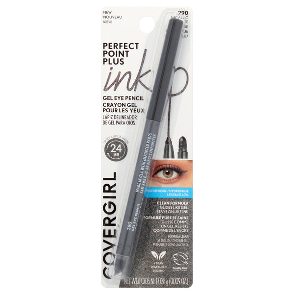 Covergirl Perfect Point Plus Ink Gel Eye Pencil - 290 Metallic Slate by CoverGirl for Women - 0.009 oz Eyeliner