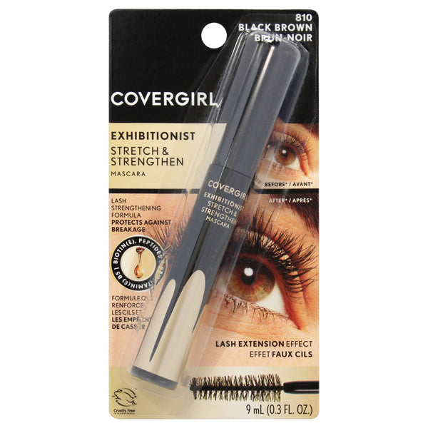 Covergirl Exhibitionist Strengthen Mascara - 810 Black Brown by CoverGirl for Women - 0.3 oz Mascara