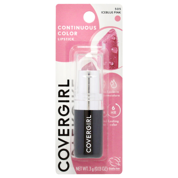 Covergirl Continuous Color Lipstick - 505 Iceblue Pink by CoverGirl for Women - 0.13 oz Lipstick