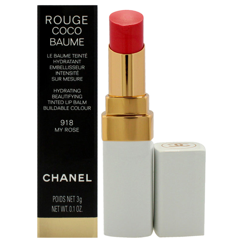 Rouge Coco Baume Hydrating Beautifying Tinted - 918 My Rose by Chanel for Women - 0.1 oz Lip Balm