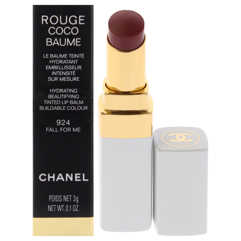 Rouge Coco Baume Hydrating Beautifying Tinted - 924 Fall For Me by Chanel for Women - 0.1 oz Lip Balm