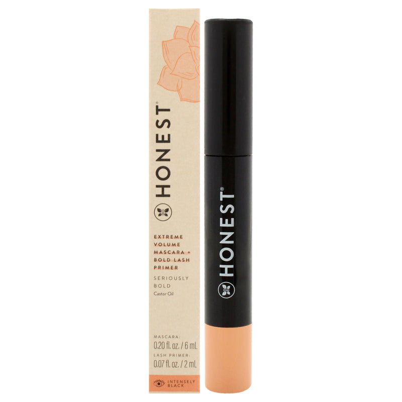 Honest Extreme Volume Mascara Plus Bold Lash Primer by Honest for Women - 0.27 oz Mascara