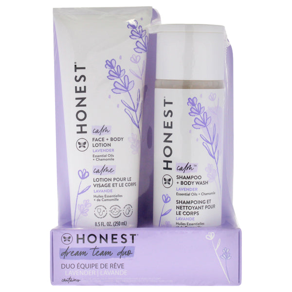 Honest Honest Dream Team Duo - Lavender by Honest for Kids - 2 Pc 10 oz Shampoo and Body Wash, 8.5 oz Face and Body Lotion