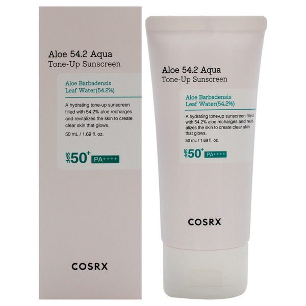 Cosrx Aloe 54.2 Aqua Tone-Up Sunscreen SPF 50 Plus by Cosrx for Unisex - 1.69 oz Sunscreen