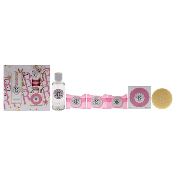 Rose by Roger & Gallet for Women - 5 Pc Gift Set 3.3oz Wellbeing Fragrant Water, 3 x 0.88oz Bath Tablets, 1.7oz Wellbeing Soap