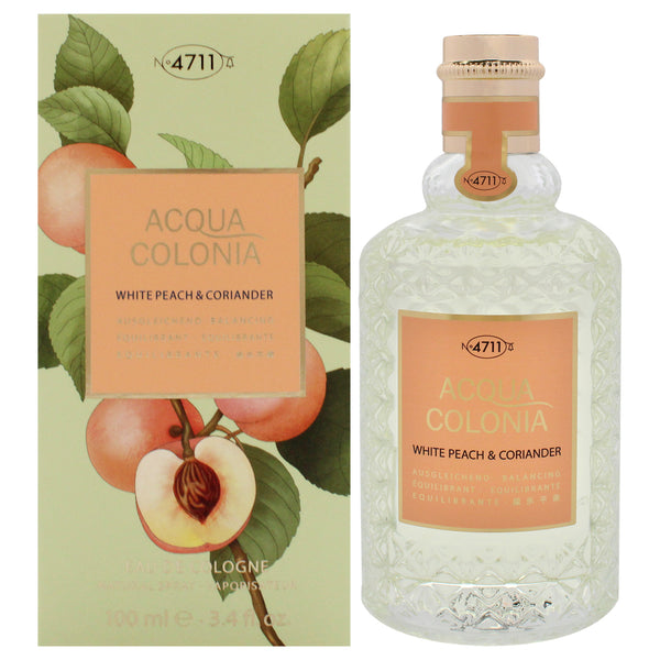 Muelhens 4711 Acqua Colonia White Peach and Coriander by Muelhens for Unisex - 3.4 oz EDC Spray