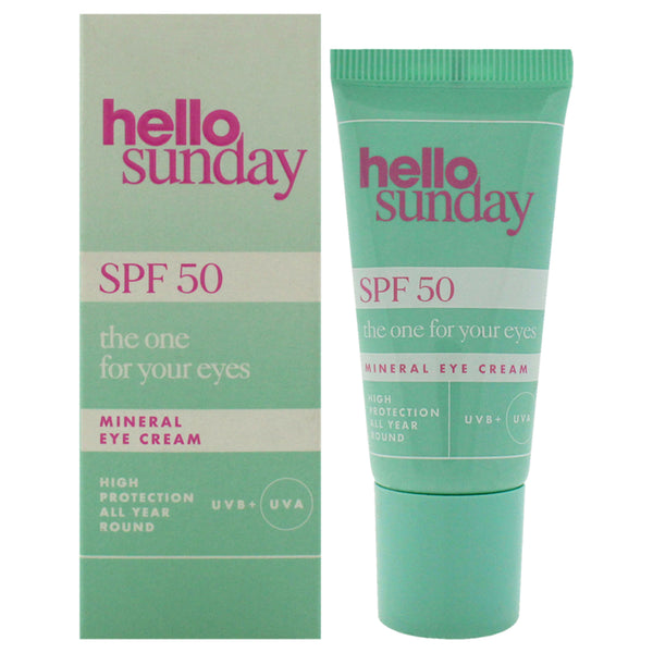 The One For Your Eyes Mineral Cream SPF 50 by Hello Sunday for Unisex - 0.5 oz Cream