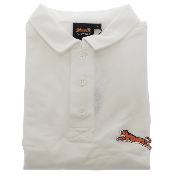 Le Tigre Classic Cotton Polo Shirt - White by Le Tigre for Men - 1 Pc Shirt (L)