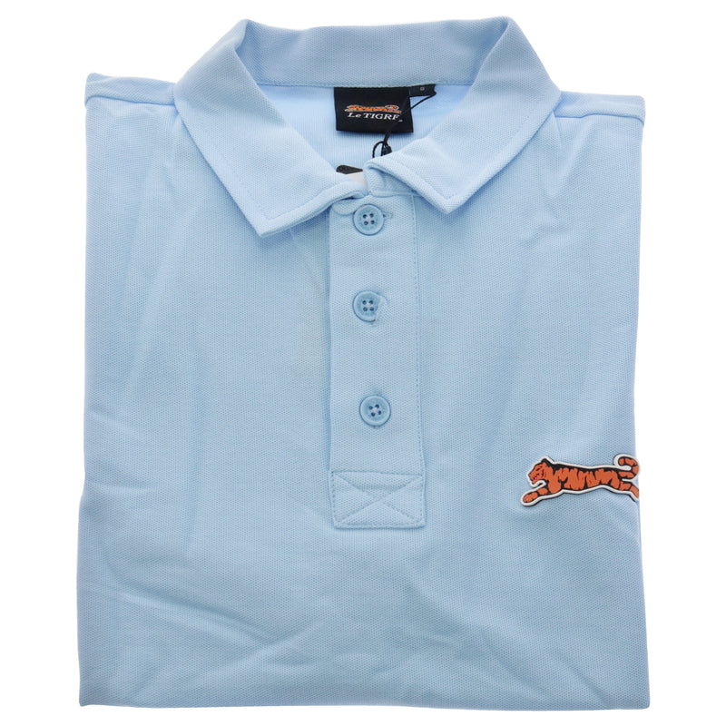 Le Tigre Classic Cotton Polo Shirt - Sky Blue by Le Tigre for Men - 1 Pc Shirt (S)