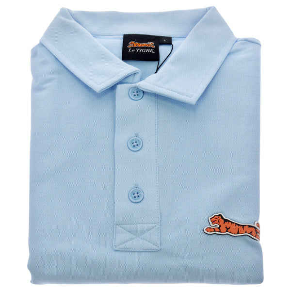 Le Tigre Classic Cotton Polo Shirt - Sky Blue by Le Tigre for Men - 1 Pc Shirt (L)