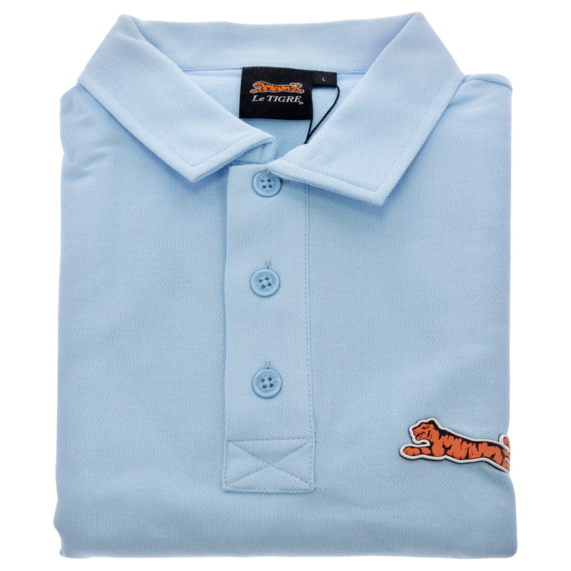 Le Tigre Classic Cotton Polo Shirt - Sky Blue by Le Tigre for Men - 1 Pc Shirt (L)