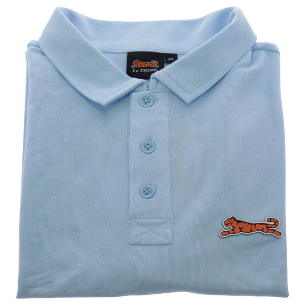 Le Tigre Classic Cotton Polo Shirt - Sky Blue by Le Tigre for Men - 1 Pc Shirt (XXL)