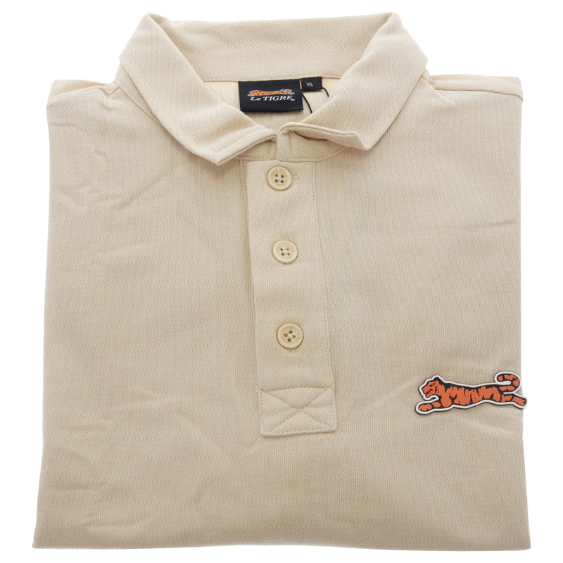 Le Tigre Classic Cotton Polo Shirt - Beige by Le Tigre for Men - 1 Pc Shirt (XL)