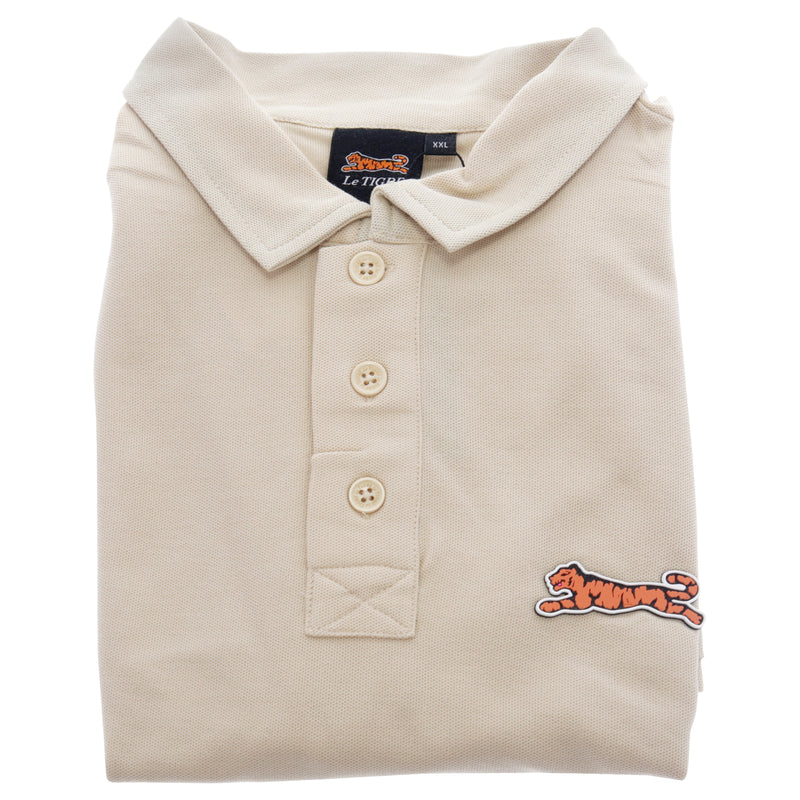 Le Tigre Classic Cotton Polo Shirt - Beige by Le Tigre for Men - 1 Pc Shirt (XXL)