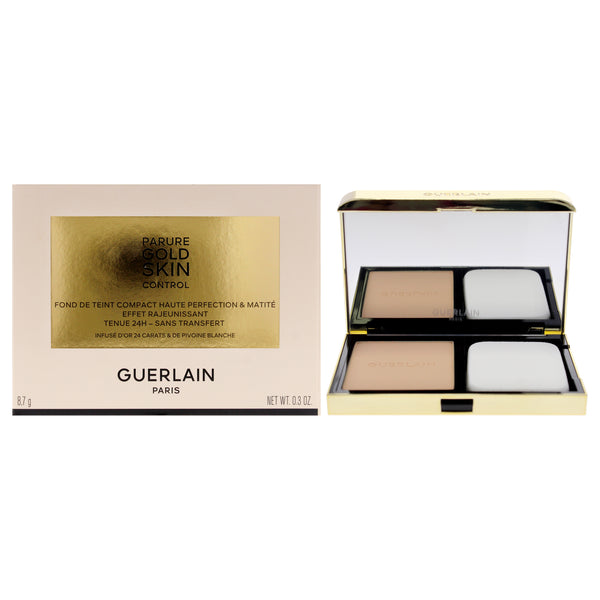 Parure Gold Skin Control Matte Compact Foundation - 2N Light Skin with Neutral Beige Undertones by Guerlain for Women - 0.3 oz Foundation (Refillable)