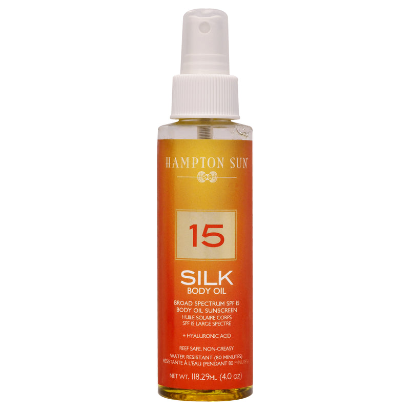 Hampton Sun Silk Body Oil SPF 15 by Hampton Sun for Unisex - 4 oz Oil