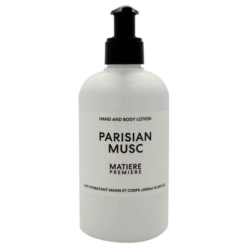 Matiere Premiere Hand and Body Lotion - Parisian Musc by Matiere Premiere for Unisex - 10.14 oz Body Lotion