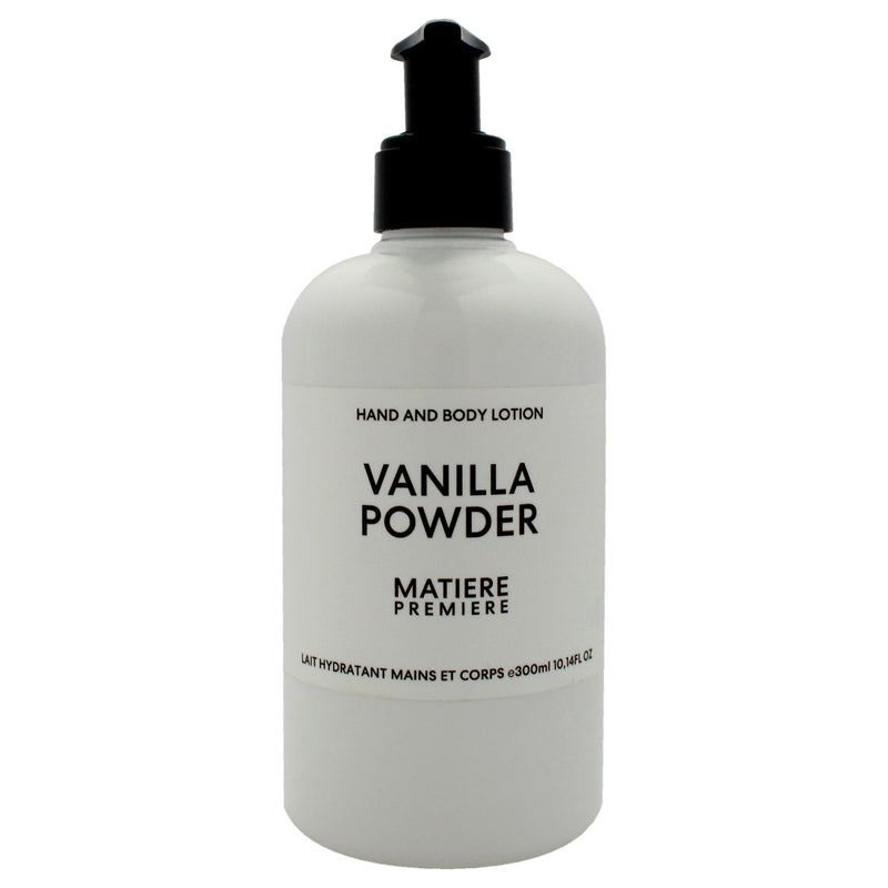 Matiere Premiere Hand and Body Lotion - Vanilla Powder by Matiere Premiere for Unisex - 10.14 oz Body Lotion