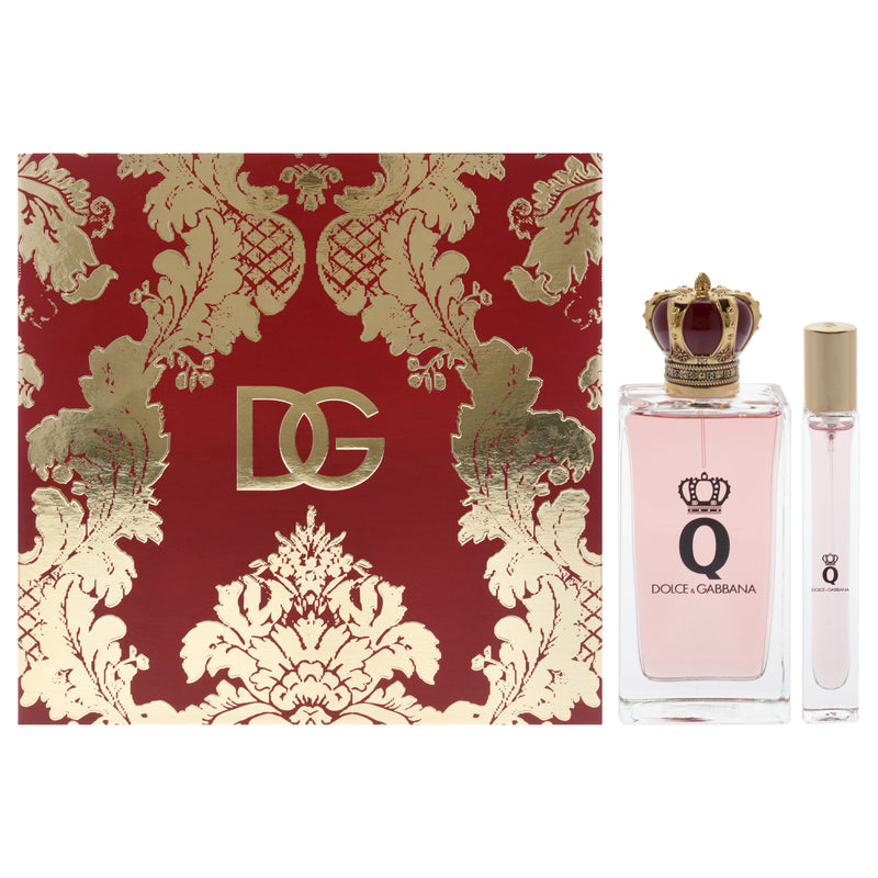 Dolce & Gabbana Q by Dolce and Gabbana for Women - 2 Pc Gift Set 3.3oz EDP Spray, 0.33oz EDP Spray