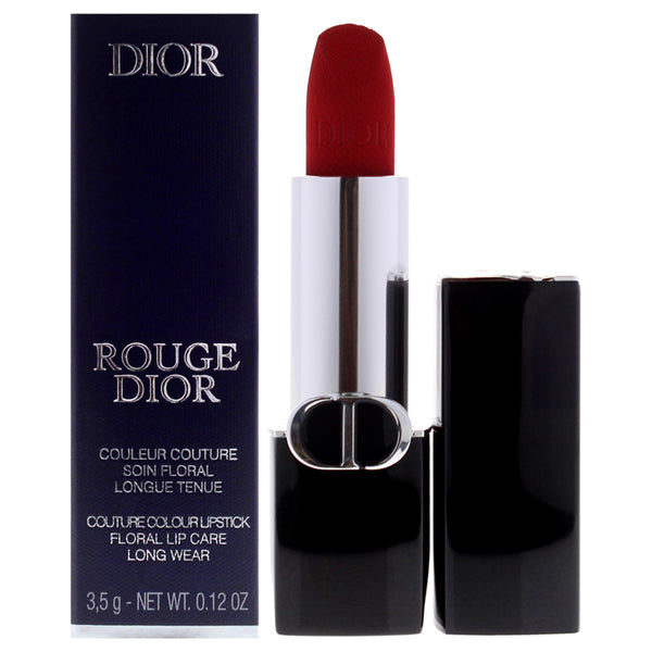 Rouge Dior Couture Velvet Lipstick - 999 by Christian Dior for Women - 0.12 oz Lipstick (Refillable)