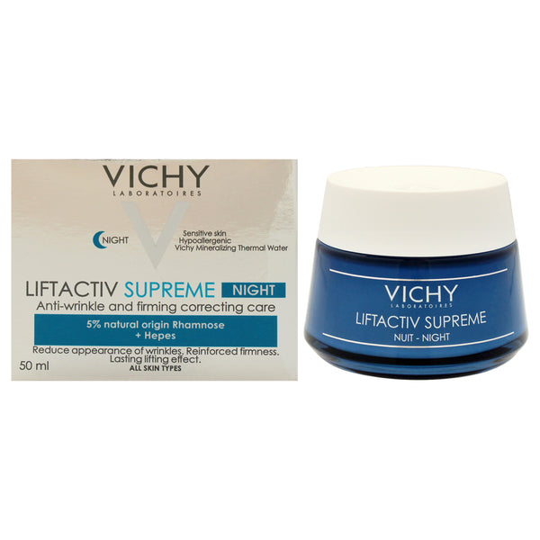 LiftActiv Supreme Night Anti-Wrinkle an Firming Correcting Care by Vichy Laboratories for Unisex - 1.7 oz Cream