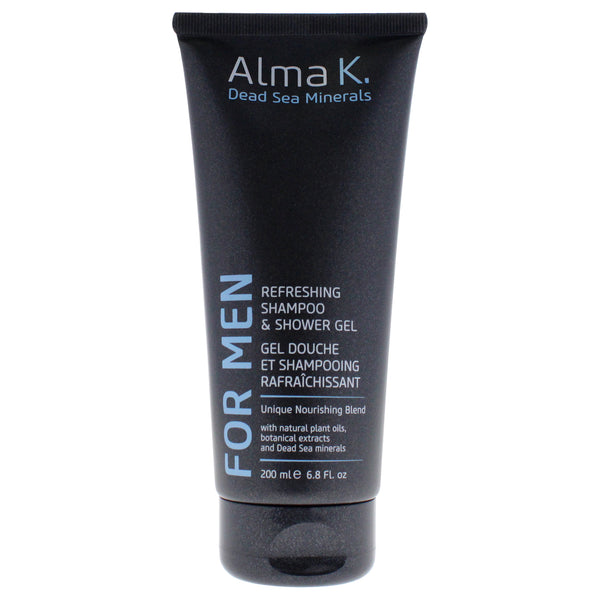 Refreshing Shampoo and Shower Gel by Alma K for Men - 6.8 oz Shampoo