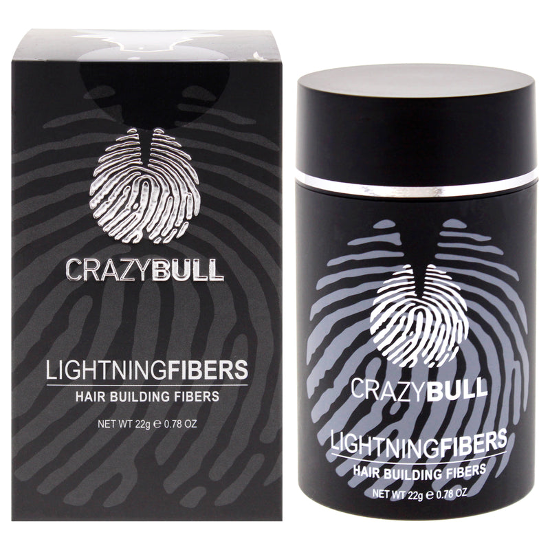 Lightning Hair Building Fibers - 1 Black by Crazy Bull Hair for Men - 0.78 oz Fiber