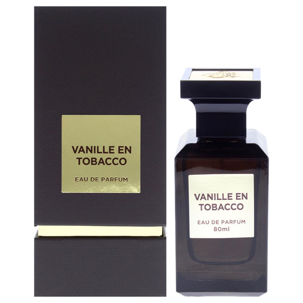 Vanille En Tobacco by Fragrance World for Men - 2.7 oz EDP Spray