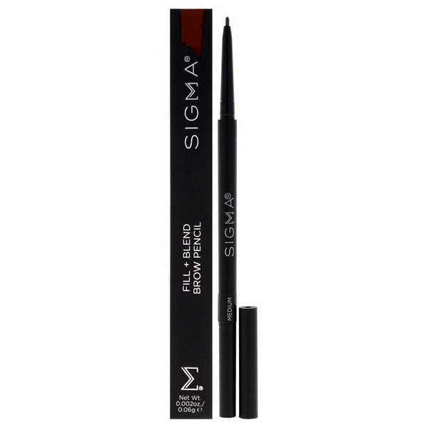 Fill Plus Blend Brow Pencil - Medium by SIGMA for Women - 0.002 oz Eyebrow Pencil