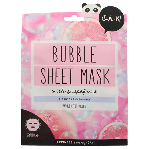 Bubble Sheet Mask - Grapefruit by Oh K! for Unisex - 1 Pc Mask