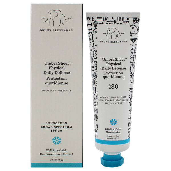 Umbra Sheer Physical Daily Defense SPF 30 by Drunk Elephant for Women - 3 oz Sunscreen