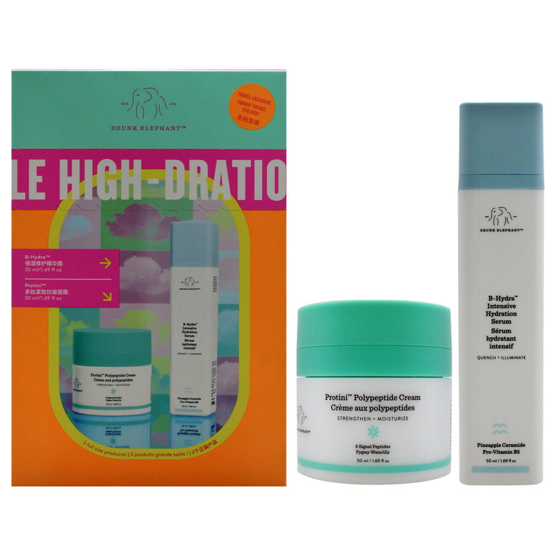 Drunk Elephant The Mile High-Dration Club by Drunk Elephant for Women - 2 Pc 1.69oz Protini Polypeptide Cream, 1.69oz B-Hydra Intensive Hydration Serum