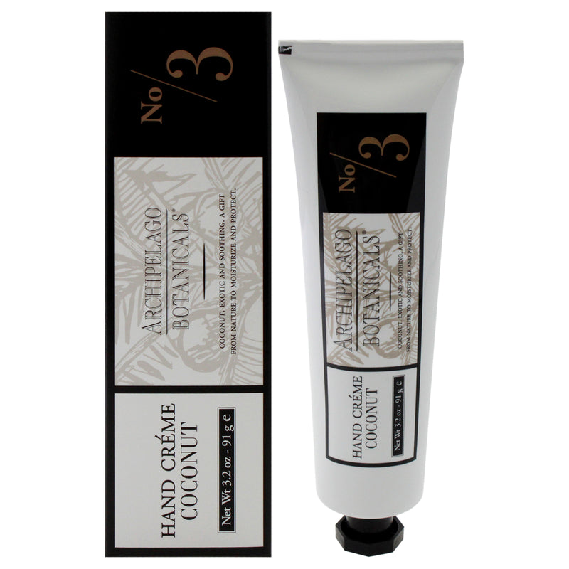 Hand Cream - Coconut by Archipelago Botanicals for Unisex - 3.2 oz Cream