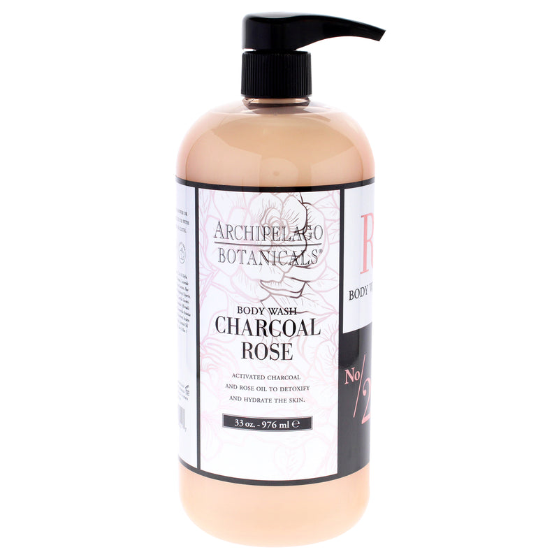 Body Wash - Charcoal Rose by Archipelago Botanicals for Unisex - 33 oz Body Wash