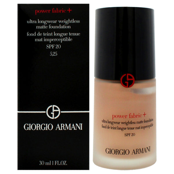 Power Fabric Plus Longwear Weightless Matte Foundation SPF 20 - 5.25 by Giorgio Armani for Women - 1 oz Foundation