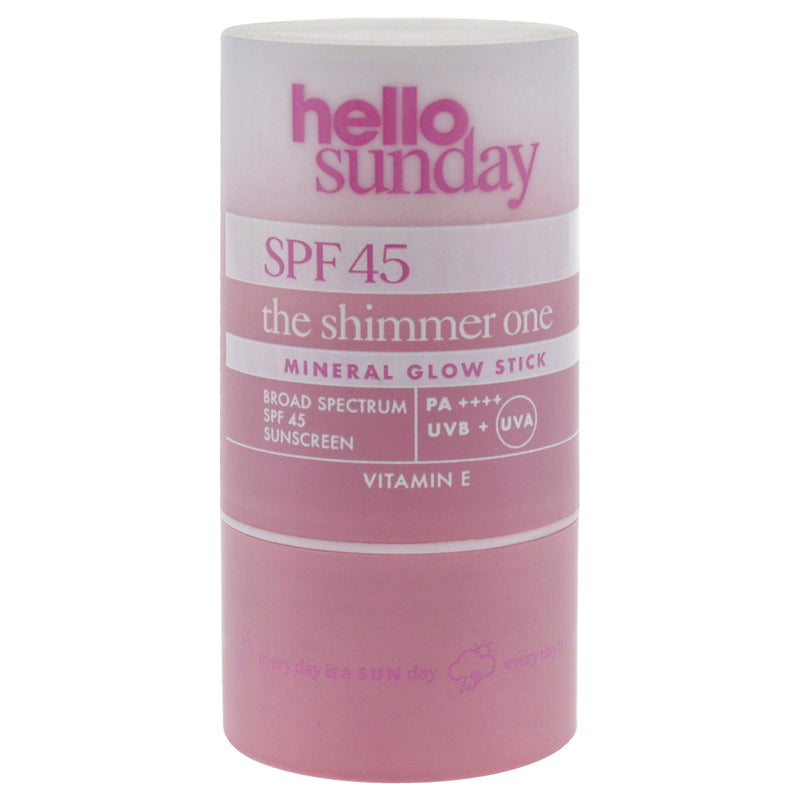 The Shimmer One Mineral Glow Stick SPF 45 PA Plus by Hello Sunday for Women - 0.7 oz Sunscreen