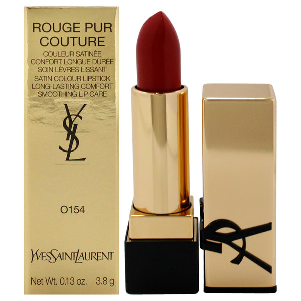 Rouge Pur Couture Satin Lipstick - O154 Orange Fatal by Yves Saint Laurent for Women - 0.13 oz Lipstick