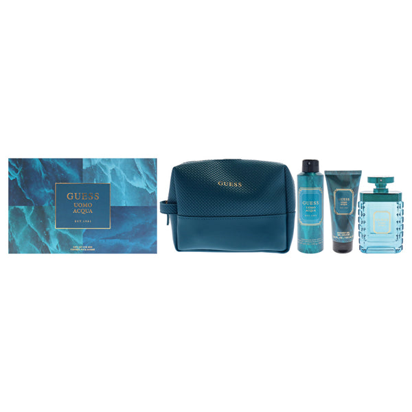 Guess Uomo Acqua Man Set Eau De Toilette & Sg & Body Spray 170g & Pouch 100ml