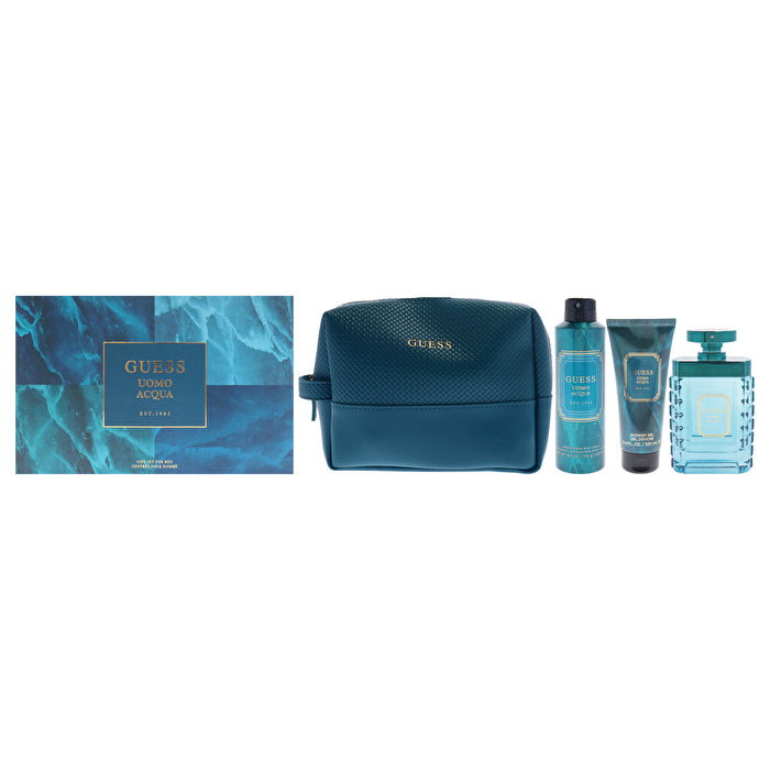 Guess Uomo Acqua Man Set Eau De Toilette & Sg & Body Spray 170g & Pouch 100ml