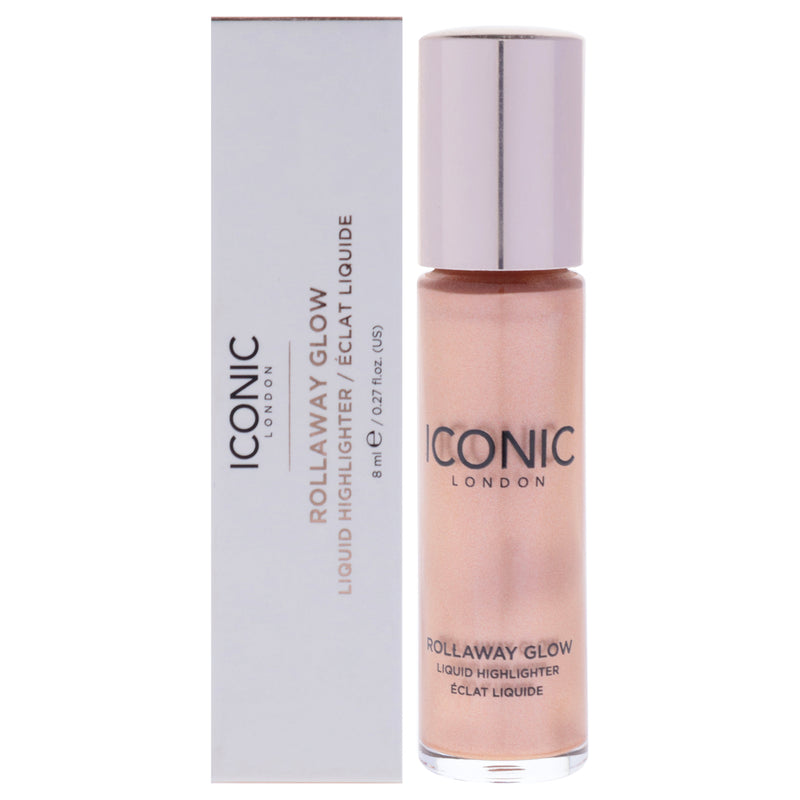 Iconic London Rollaway Glow Liquid Highlighter - Peach Paradise by Iconic London for Women - 0.27 oz Highlighter