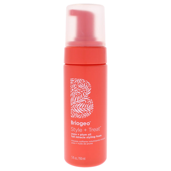 Briogeo Style Plus Treat Yuzu Plus Plum Oil Full Miracle Styling Foam by Briogeo for Unisex - 5 oz Foam