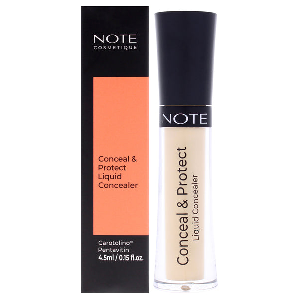 Note Cosmetique Conceal and Protect Liquid Concealer - 01 Light Sand by Note Cosmetique for Women - 0.15 oz Concealer