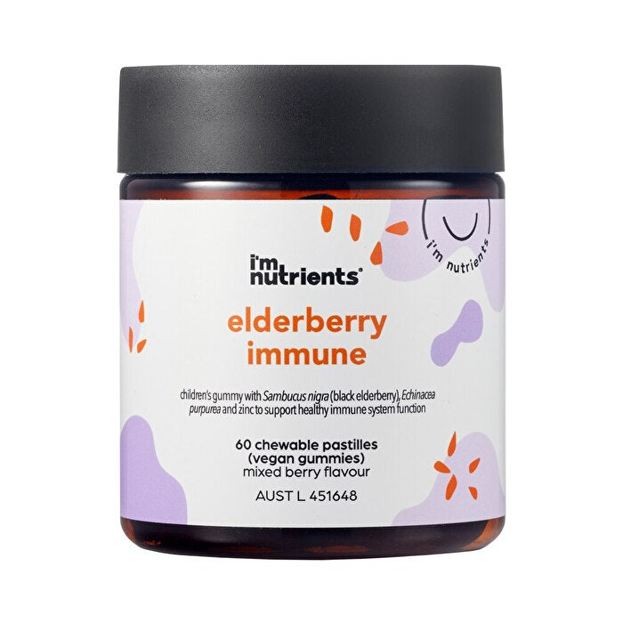 I'm Nutrients Elderberry Immune Chewable Pastilles (Mixed Berry) x 60