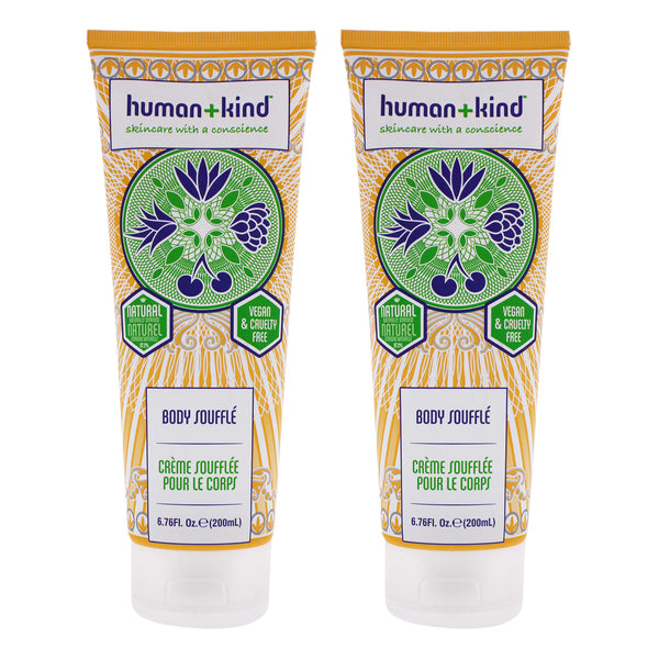 Human+Kind Body Souffle Cream - Tube - Pack of 2 by Human+Kind for Unisex - 6.76 oz Body Cream