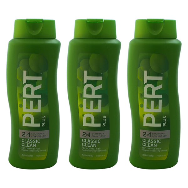 Pert Classic Clean 2 in 1 Shampoo and Conditioner by Pert for Unisex - 25.4 oz Shampoo and Conditioner - Pack of 3