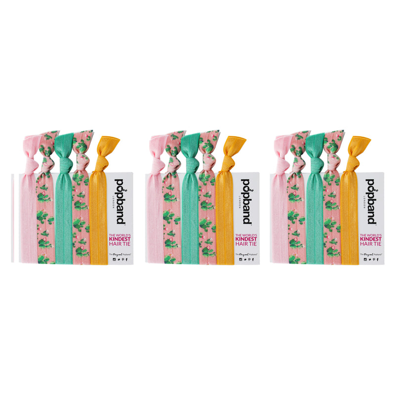 Popband Hair Tie - Arizona by Popband for Women - 5 Pc Hair Bands - Pack of 3