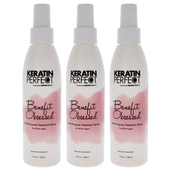 Keratin Perfect Keratin Benefit Obsessed Treatment Spray by Keratin Perfect for Unisex - 5 oz Treatment - Pack of 3