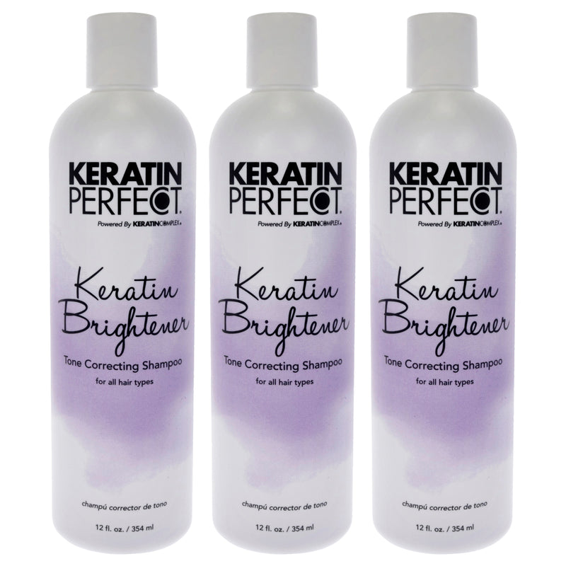 Keratin Perfect Keratin Brightener Shampoo by Keratin Perfect for Unisex - 12 oz Shampoo - Pack of 3